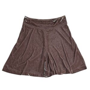 FREE PEOPLE FP Intimately Velvet Shorts Sz S Relaxed Casual Sleep Brown Pull On